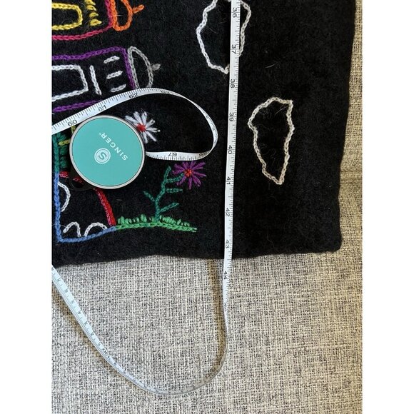 Mumami Coat 2X Boho Embroidered Artistic Amsterdam Windmill Wearable Art To Wear - Picture 16 of 16